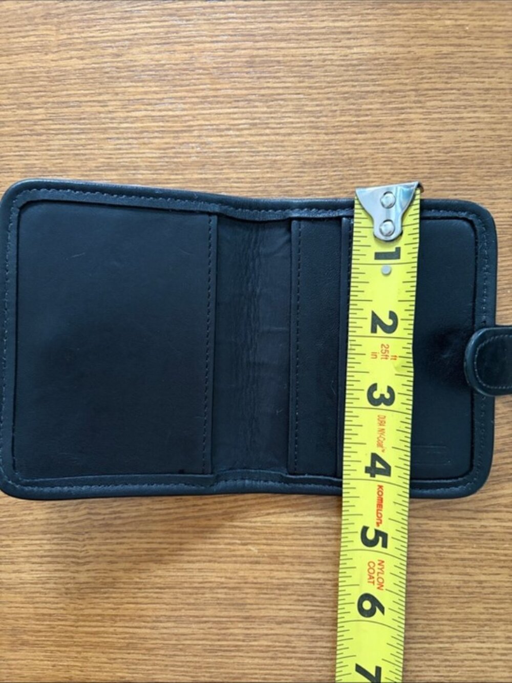 Rare Vintage Coach Black Leather Bifold Wallet Tab Closure Pocket Wallet - Picture 6 of 12